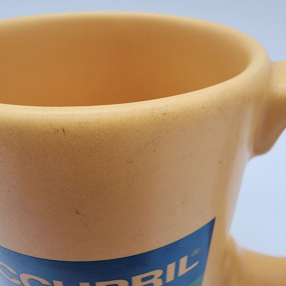 Vintage Accupril Coffee Mug Cup Pharma Drug Rep Advertising Yellow Rubber Bottom - Picture 9 of 9